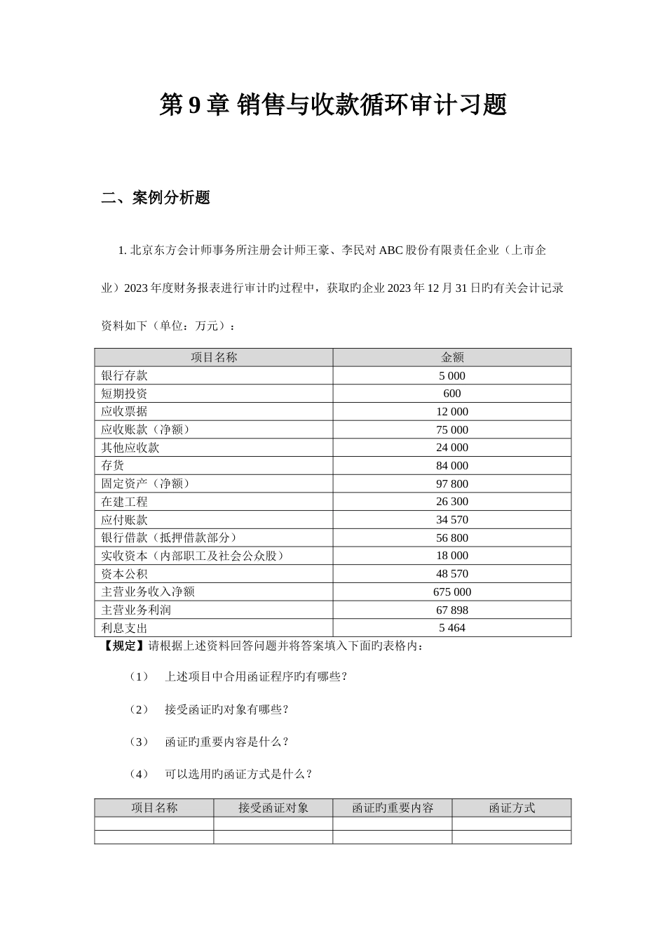 2023年审计课后习题修正_第1页