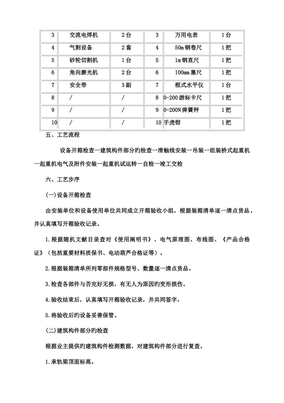 电动单梁桥式起重机安装施工方案_第2页