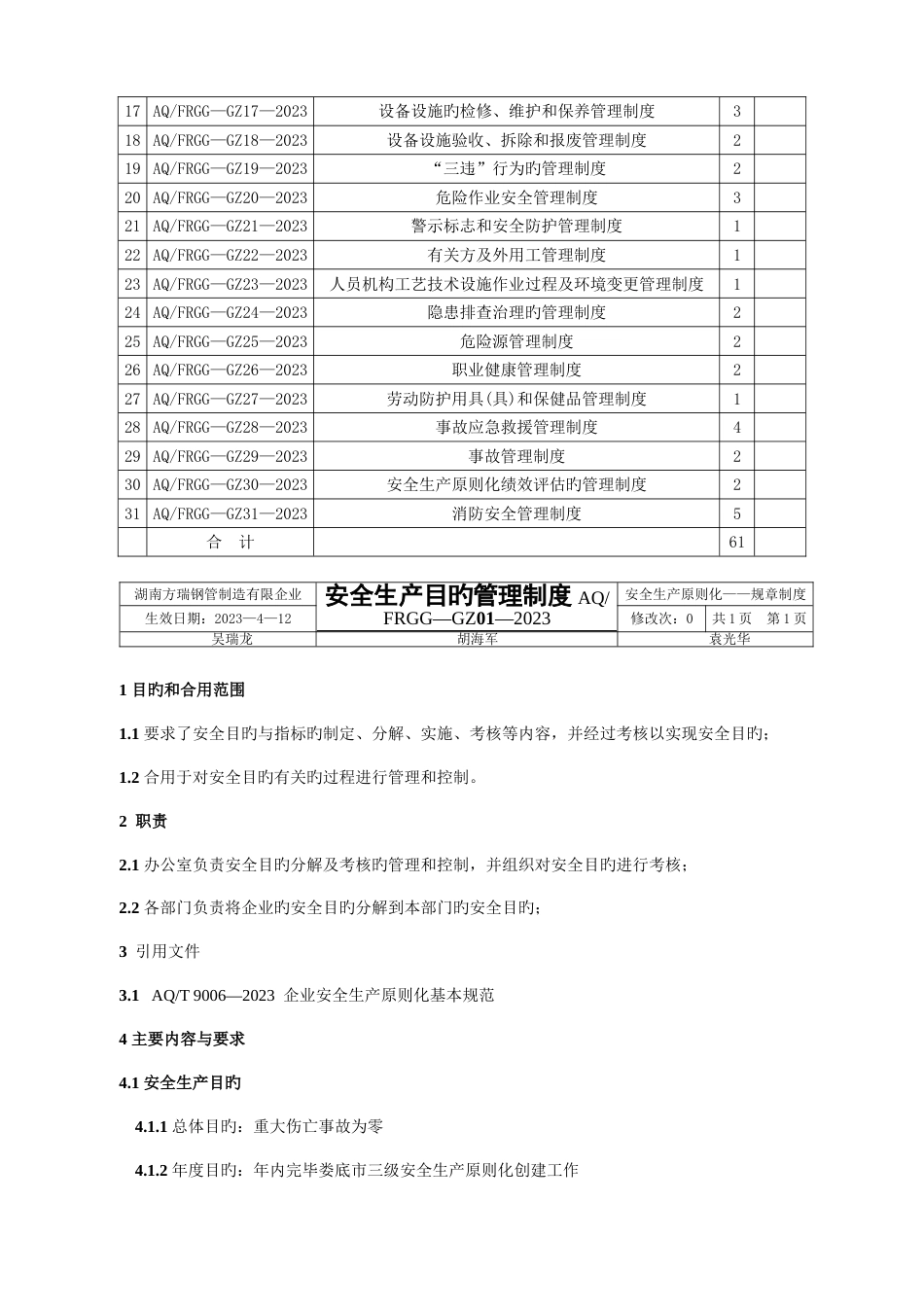 钢管制造有限公司安全生产规章制度汇编_第3页