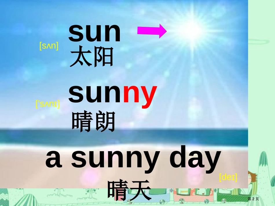 湘少下册unitIlikeasunnyday公开课一等奖优质课大赛微课获奖课件_第2页