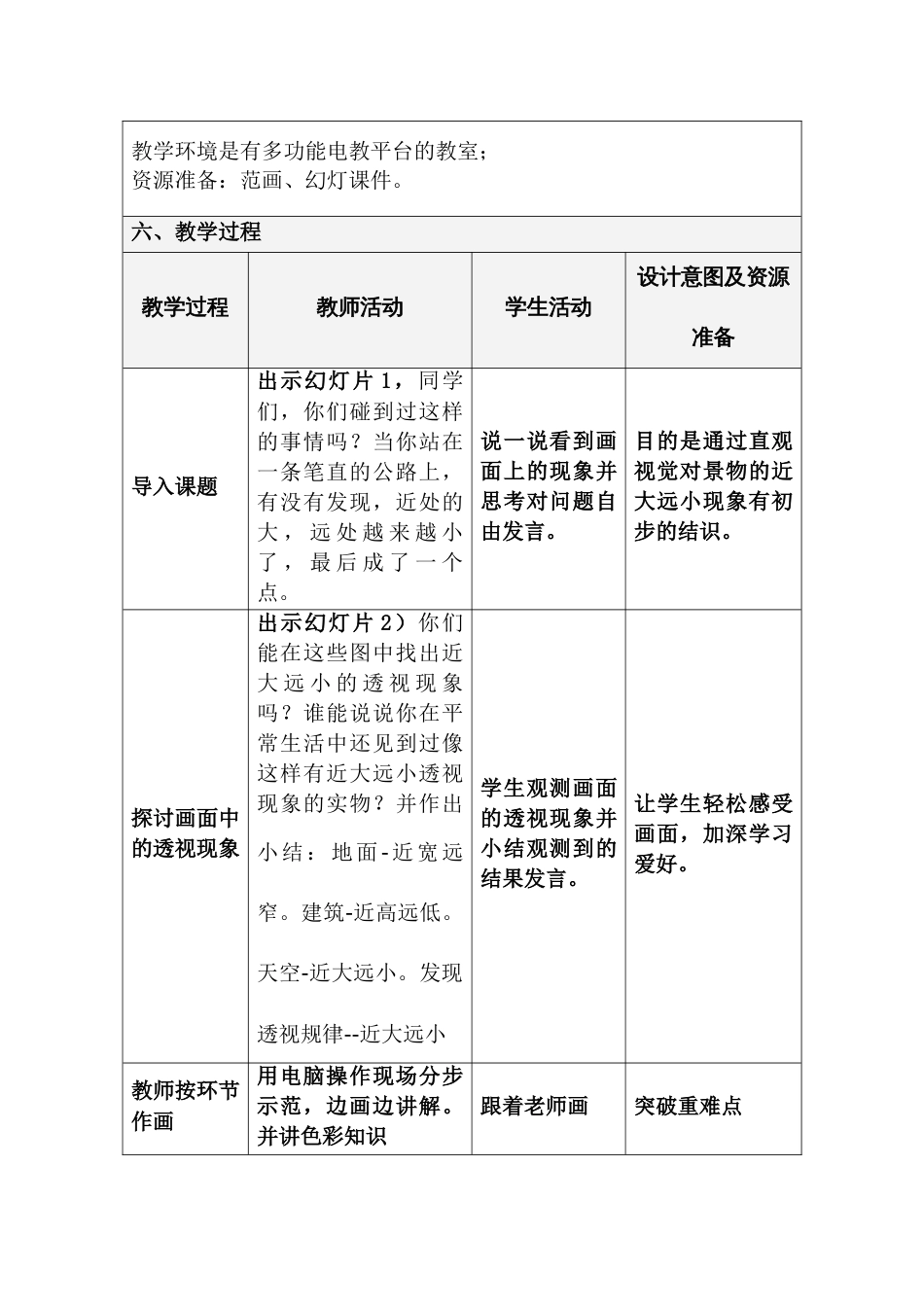 长长的路表格式教学设计方案模板_第2页