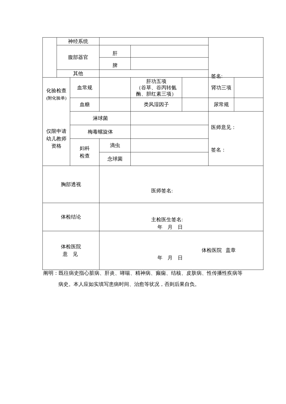 2023年广东省教师资格申请人员体格检查表_第2页