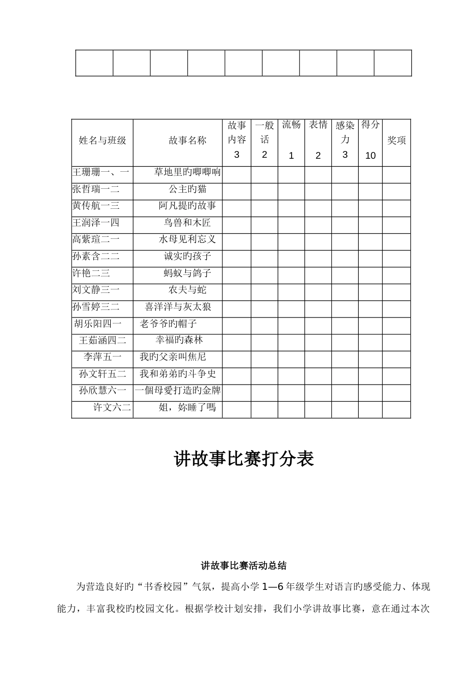 小学生讲故事比赛活动方案_第3页