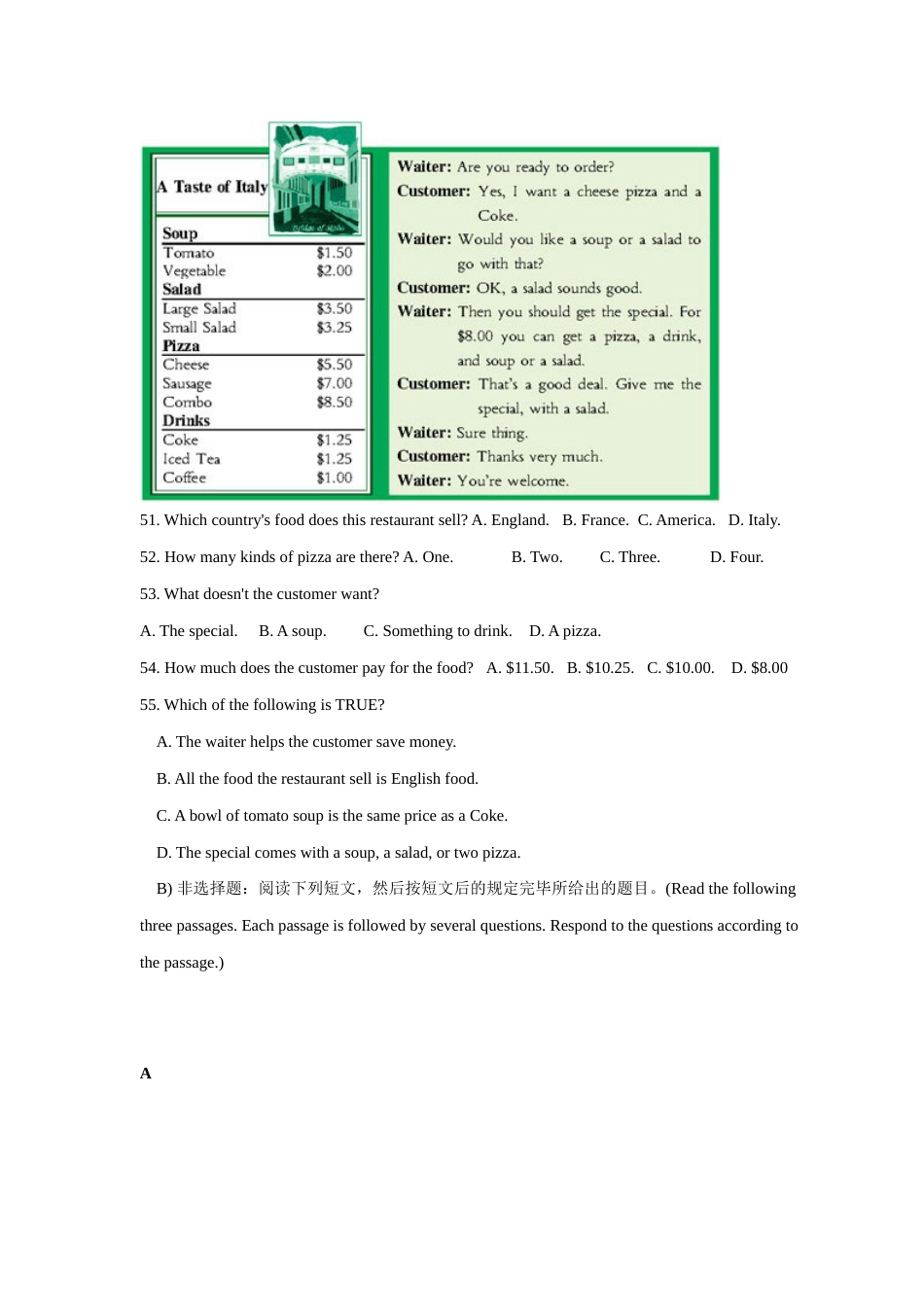 2023年全国中学生英语能力竞赛NEPCS初一年级组试题冀教英语_第3页