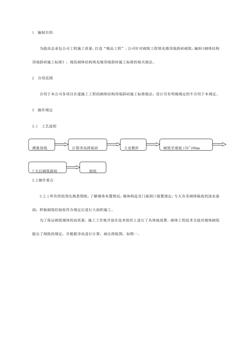 砌筑填充墙斜顶砖施工标准正文_第2页