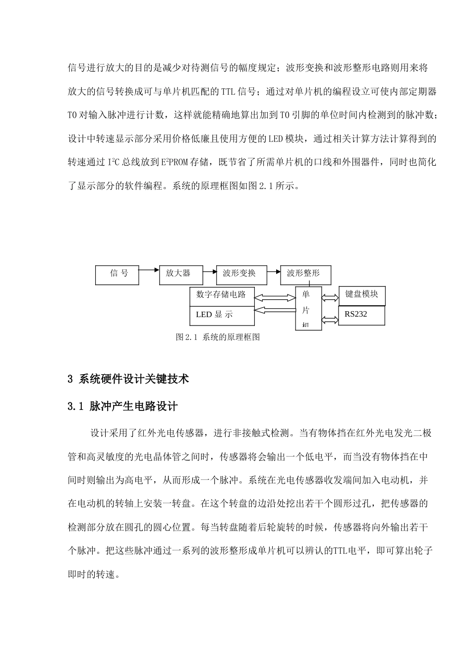 光电传感器的转速测量系统设计报告_第3页