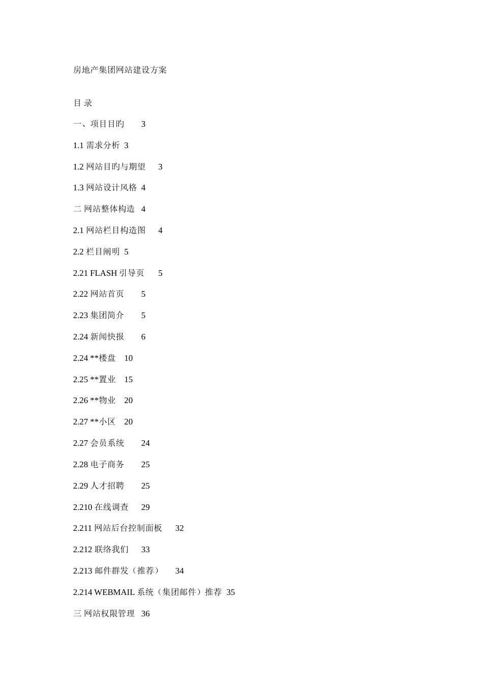 房地产集团网站建设方案_第1页