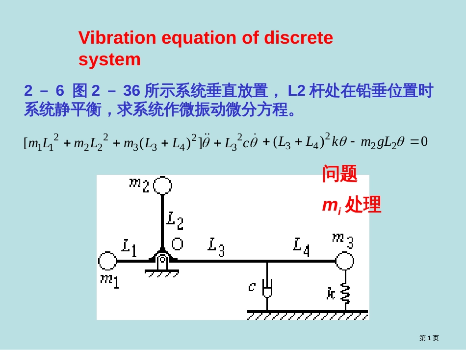 机械振动与噪声学答案公开课获奖课件_第1页