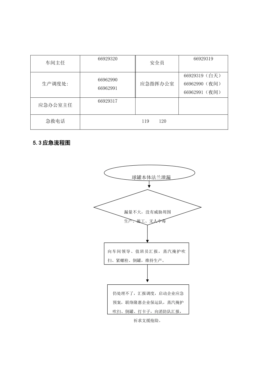 储运车间液化气罐本体法兰泄漏爆炸着火演练方案_第3页