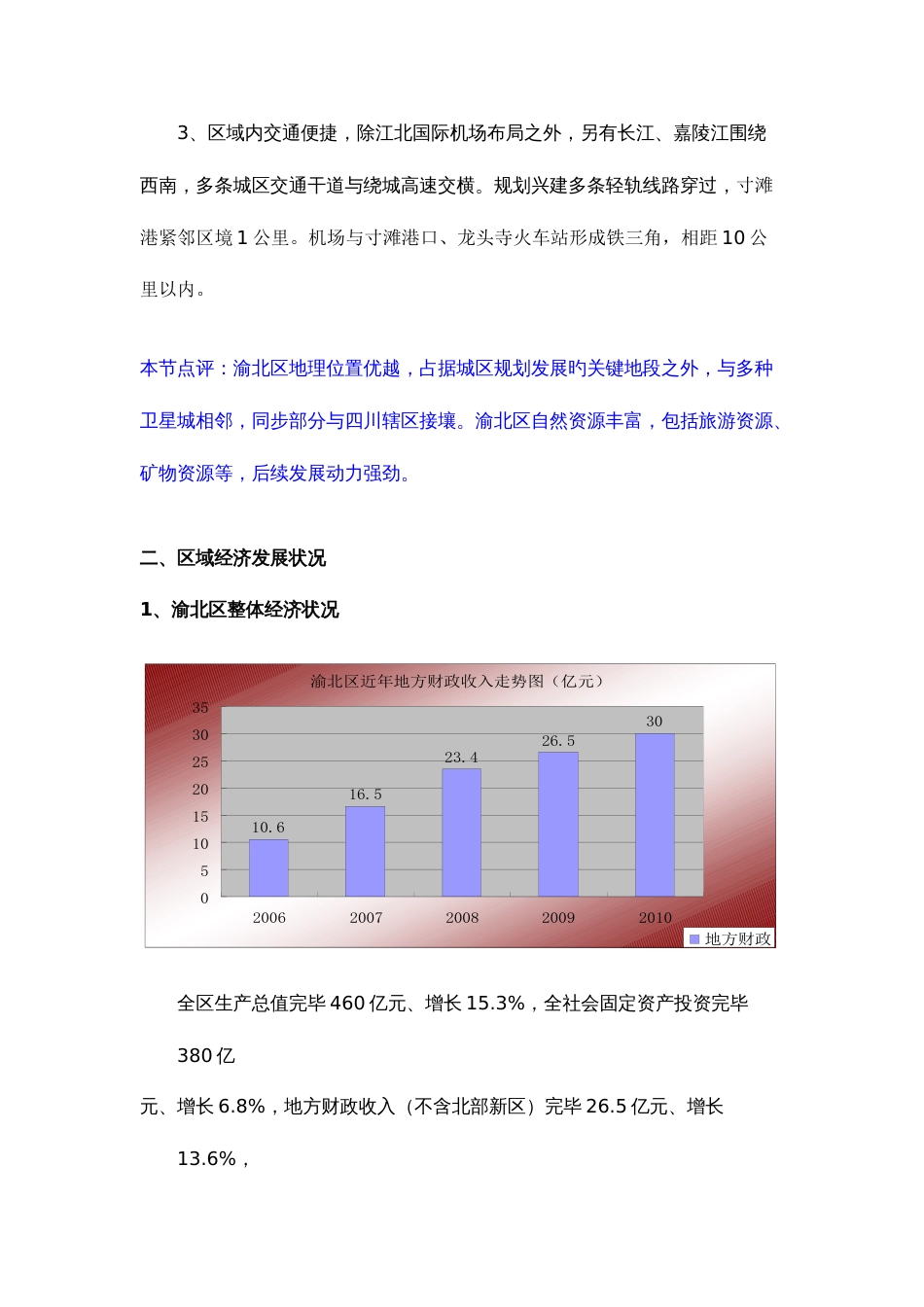 重庆渝北区空港新城房地产项目市场调查研究报告_第3页