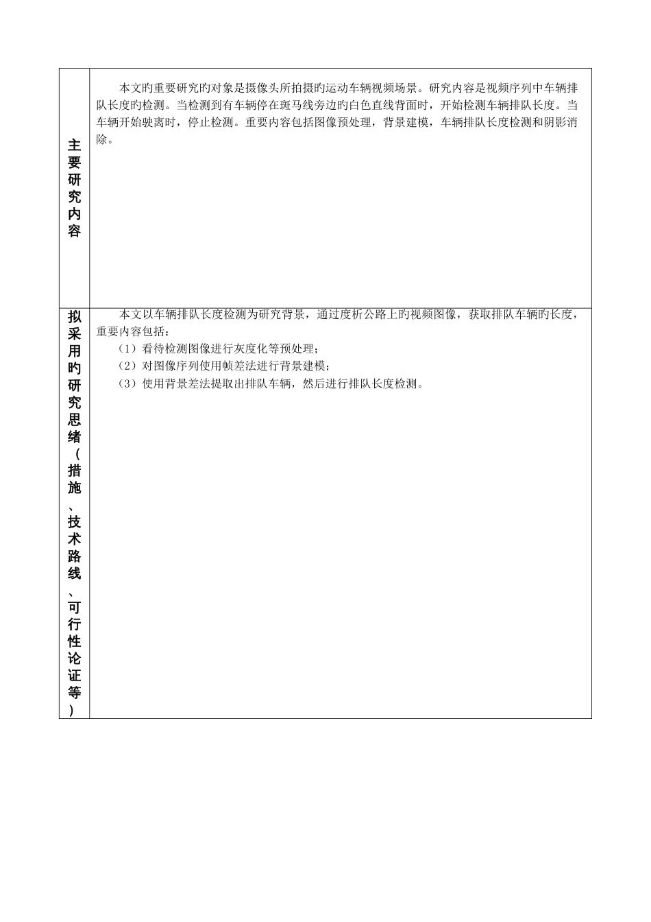 车辆排队长度检测技术研究开题报告_第3页