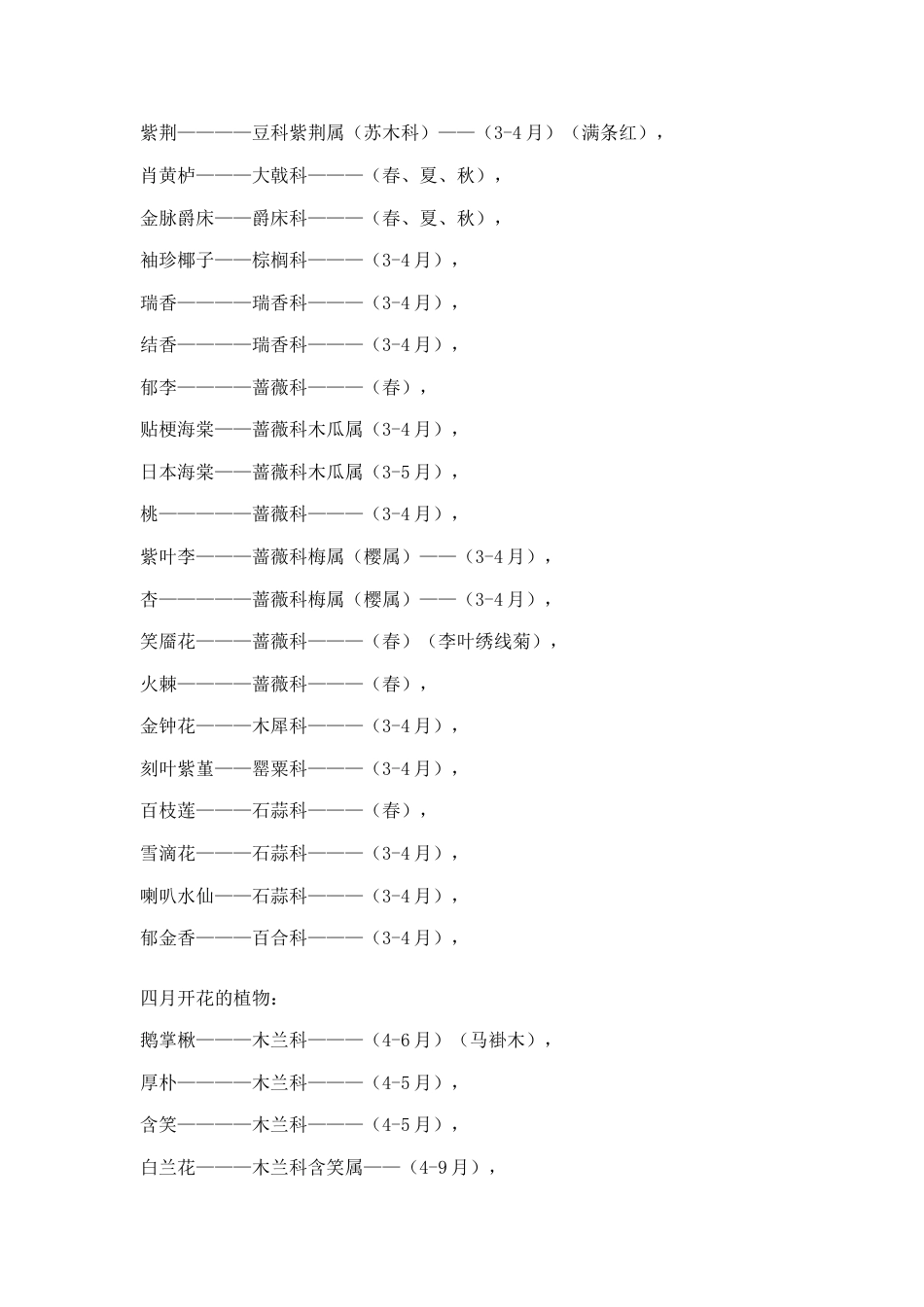 造价资料园林工程常用植物花期_第2页