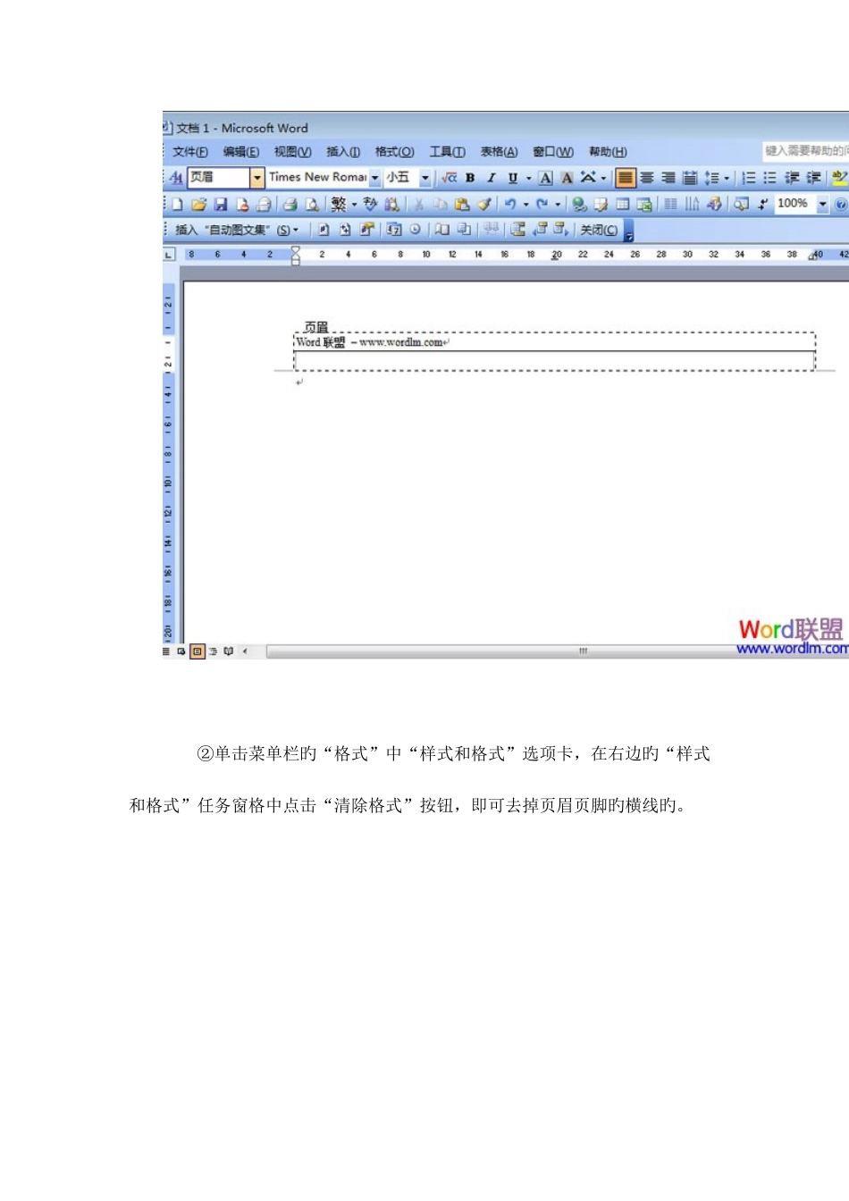 Word中眉脚横线的添加与删除_第3页
