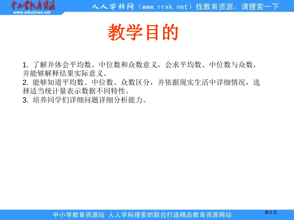 苏教版六年下平均数众数和中位数课件市公开课金奖市赛课一等奖课件_第2页