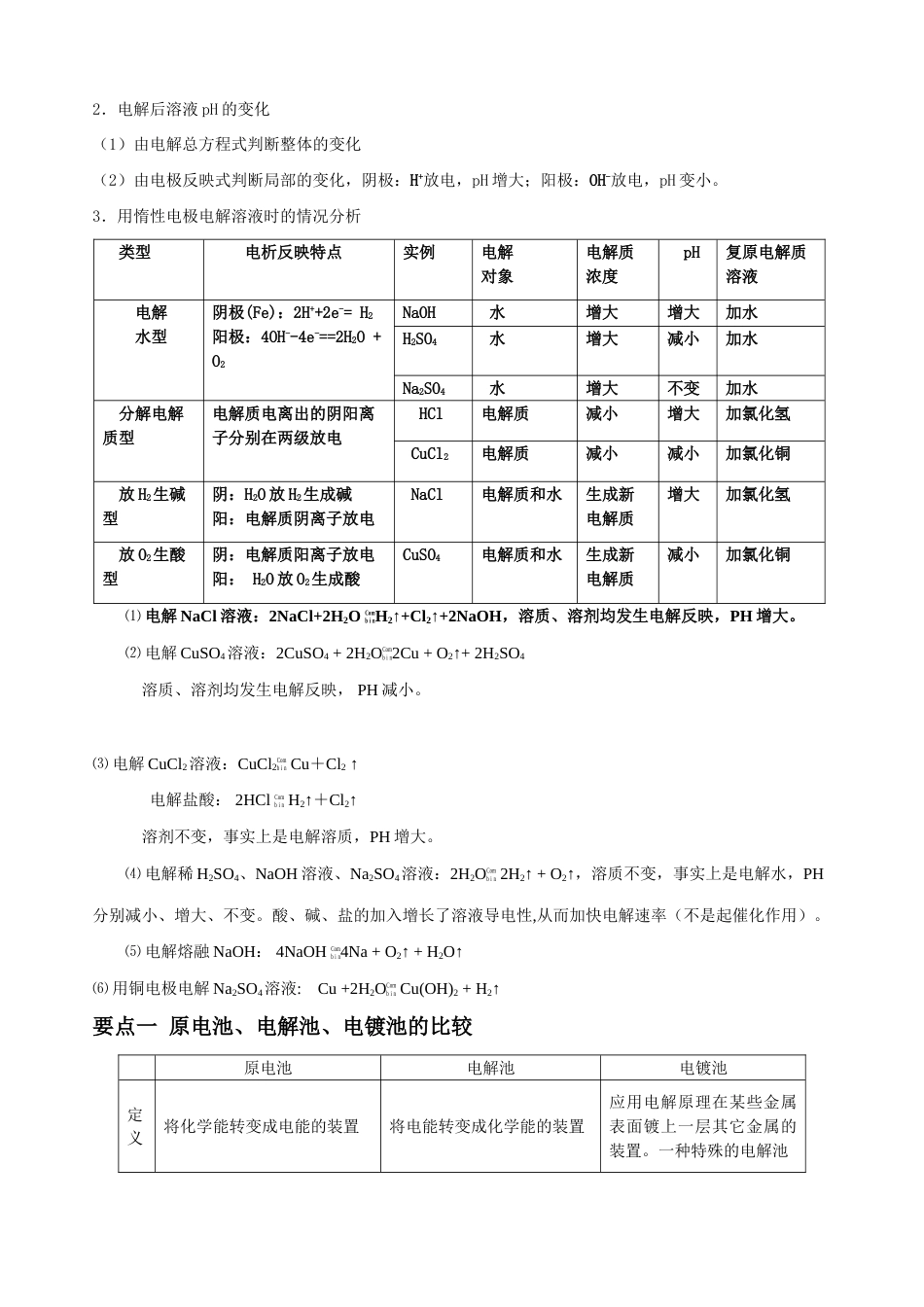 2023年电解池知识点及对应练习附答案_第3页