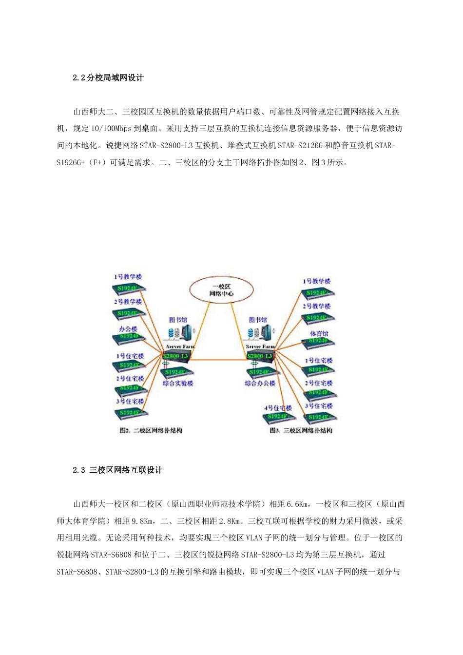 山西师范大学校园网三期工程解决方案_第3页