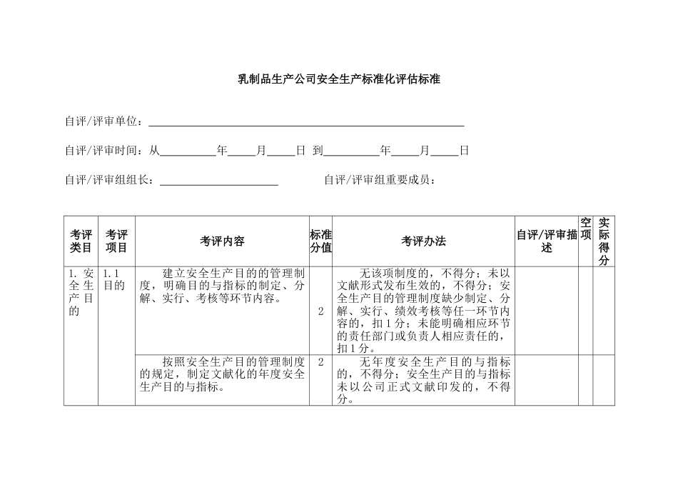 乳制品生产企业安全生产标准化评定标准_第3页