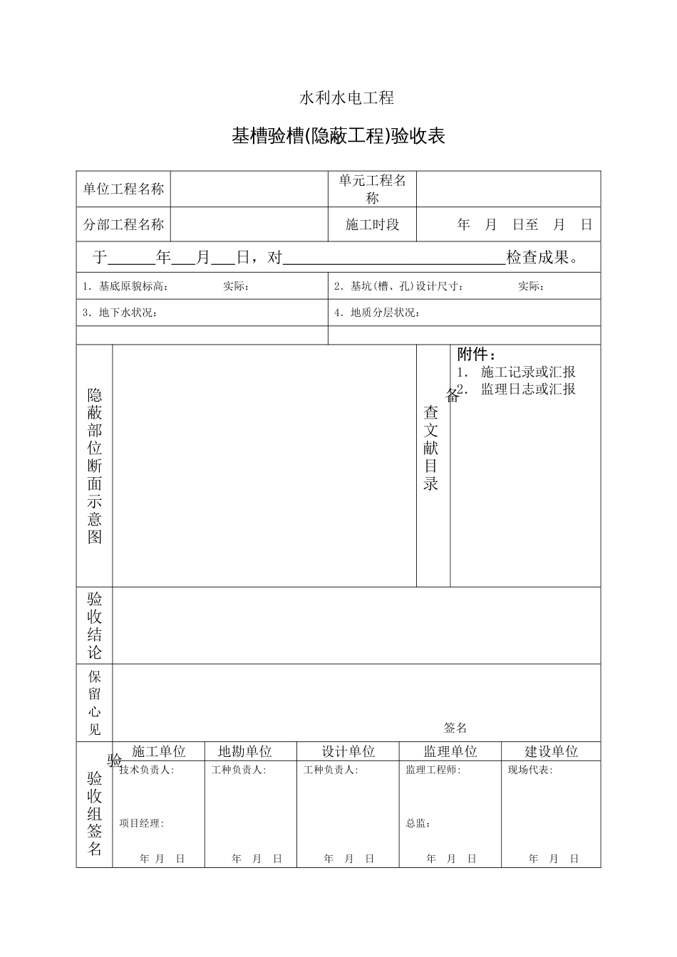 水利工程最新的隐蔽工程验收表_第2页