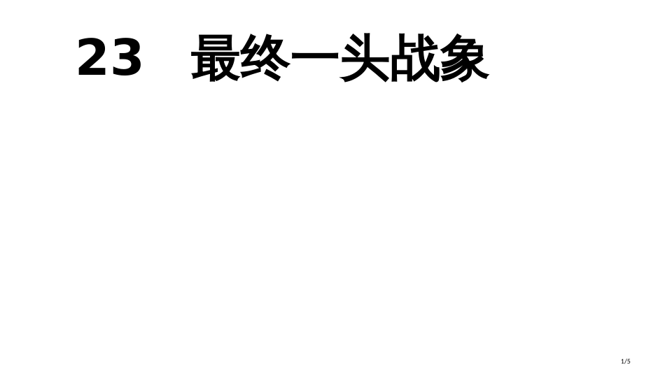 23-最后一头战象-的练习题市名师优质课赛课一等奖市公开课获奖课件_第1页