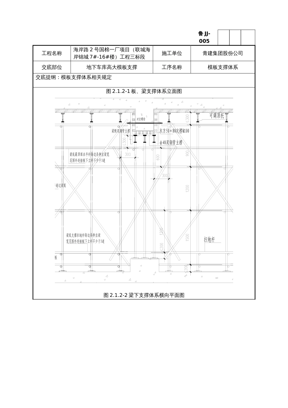 地下车库高大模板支撑体系技术交底_第3页