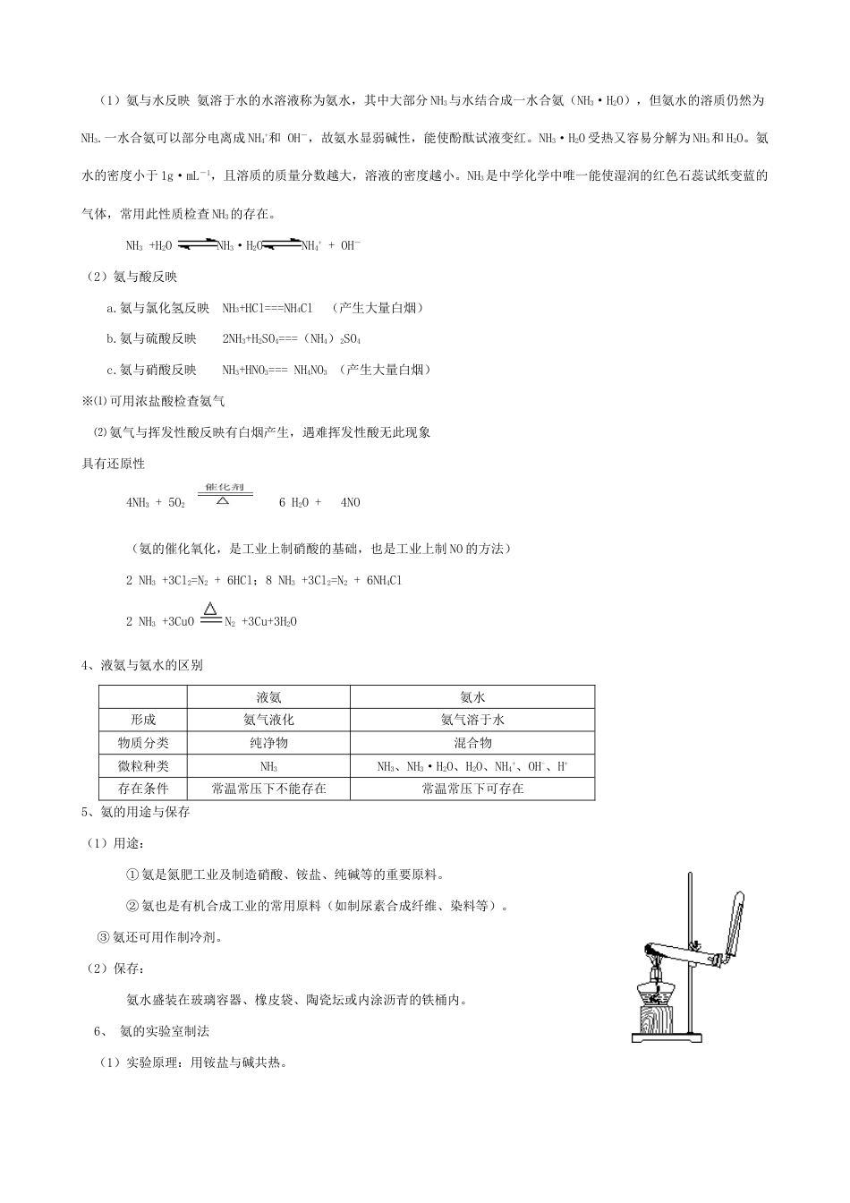 2023年氮及氮的化合物知识点详解加强化训练_第3页