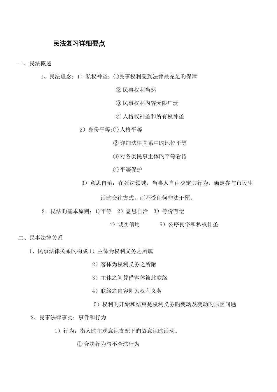 2023年民法总论复习要点笔记大一下学期重点_第3页