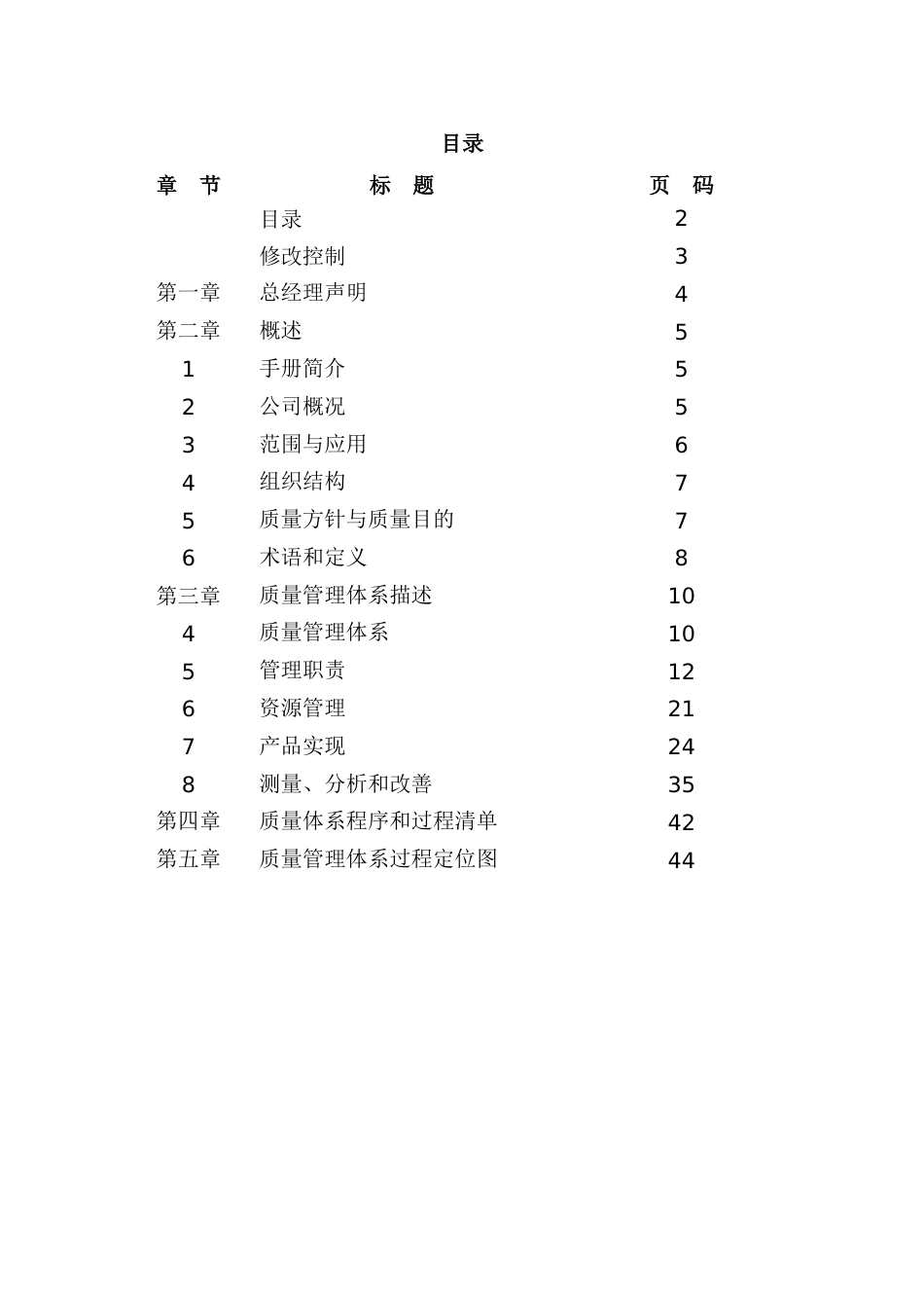 汽车公司质量管理手册_第2页