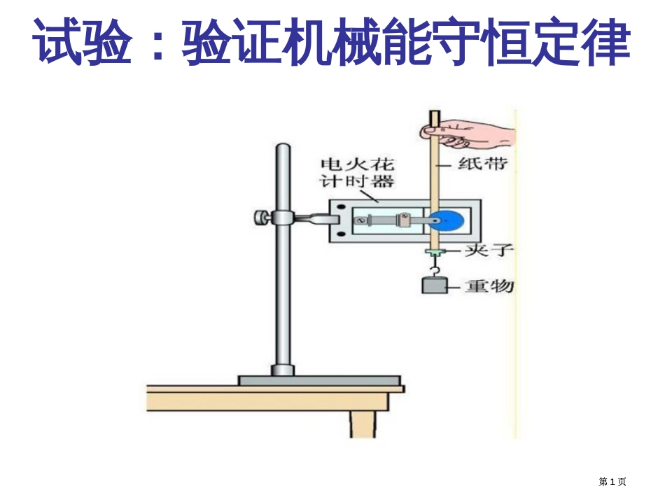 高一物理验证机械能守恒定律公开课一等奖优质课大赛微课获奖课件_第1页