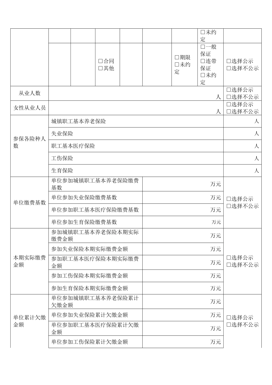 非私营其他企业工商登记年度报告书（模板）_第2页