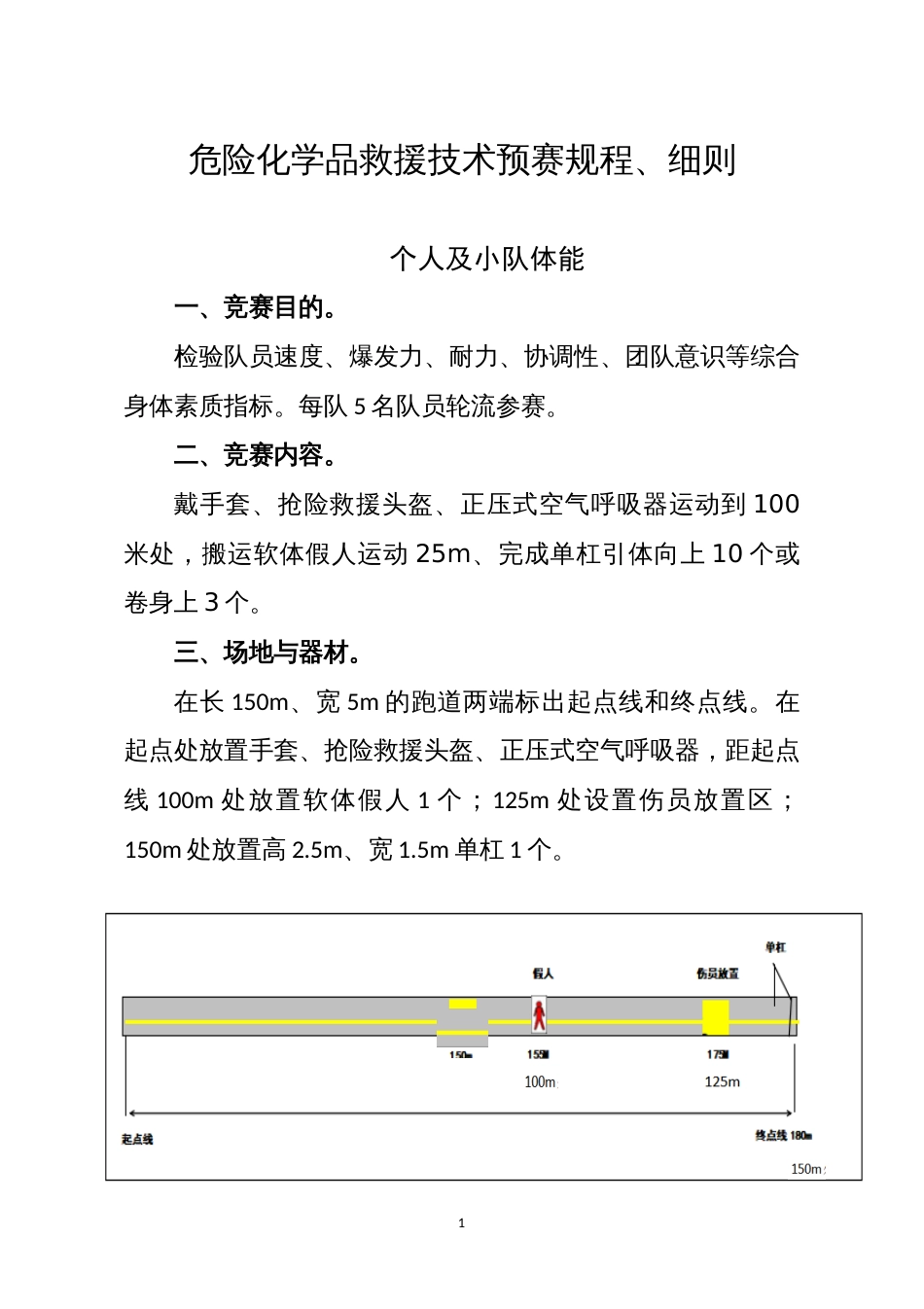 危险化学品救援技术预赛规程、细则_第1页