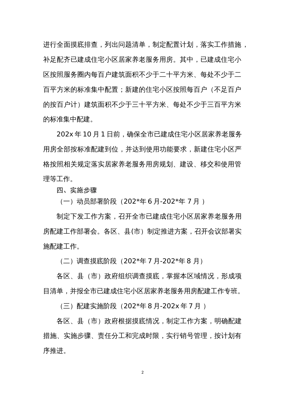 市已建成住宅小区居家养老服务用房配建工作方案_第2页