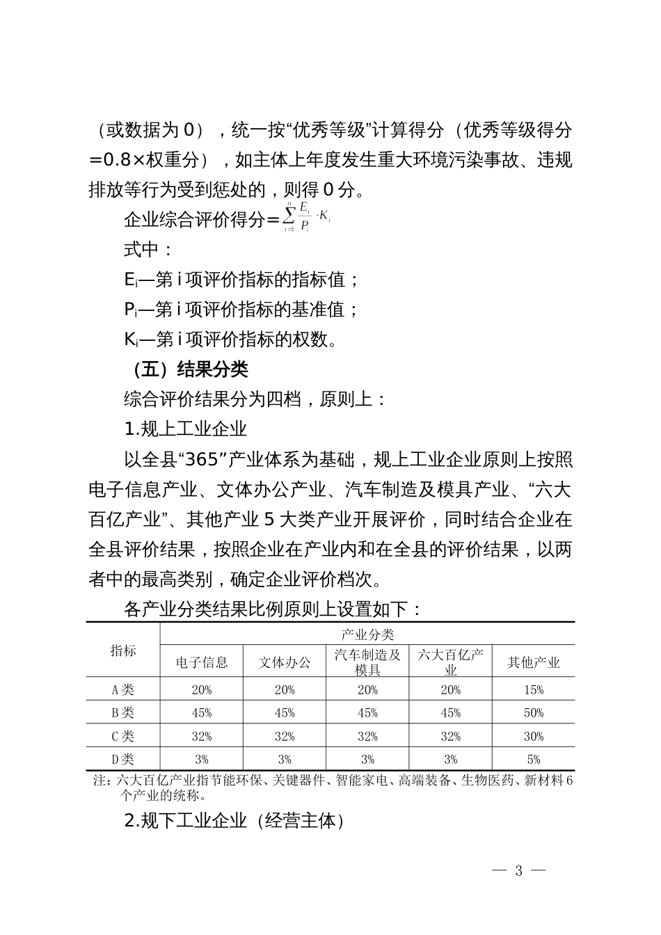 县工业企业“亩均效益”综合评价办法20版_第3页