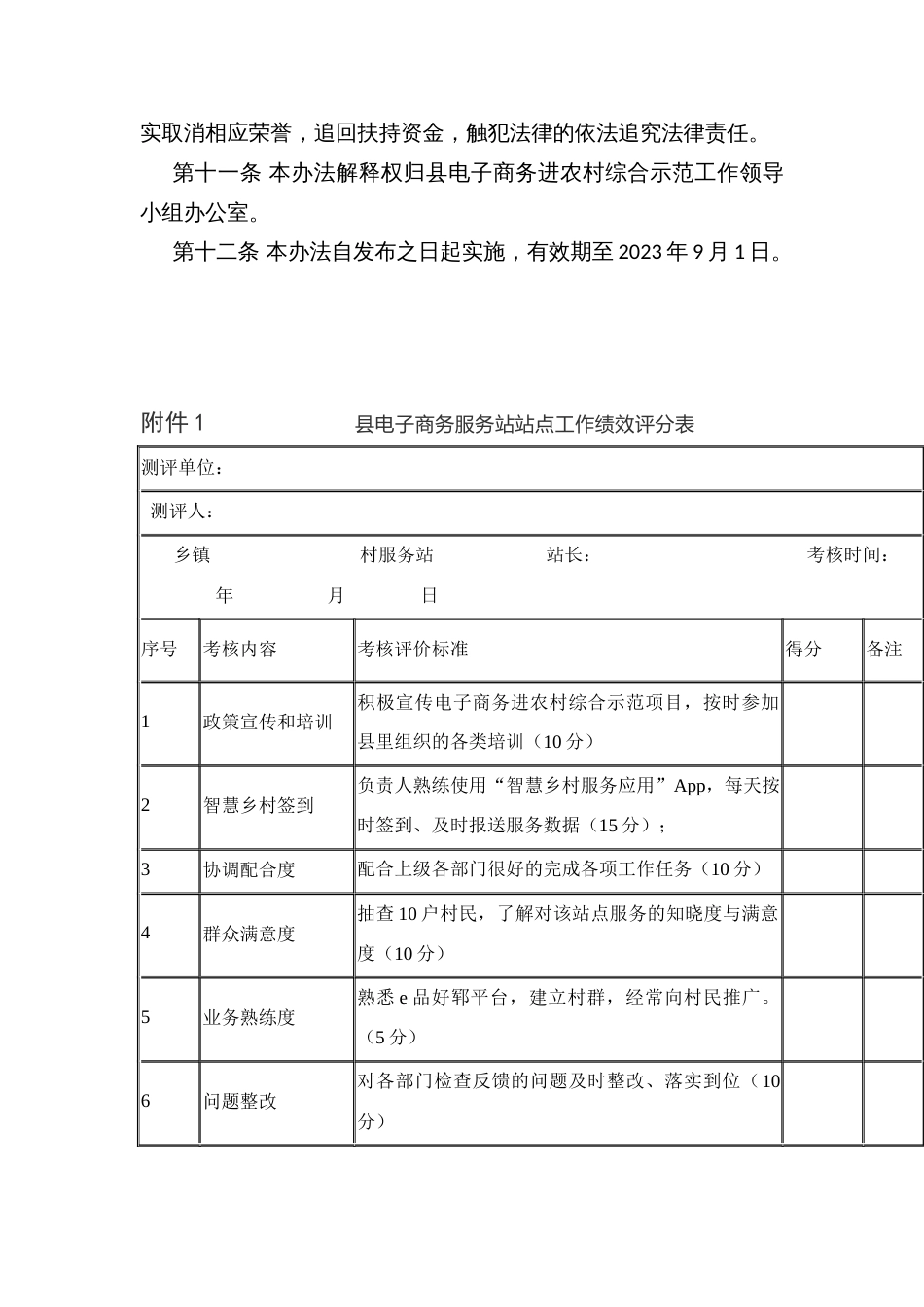 农村电商服务站点绩效考核实施细则_第3页