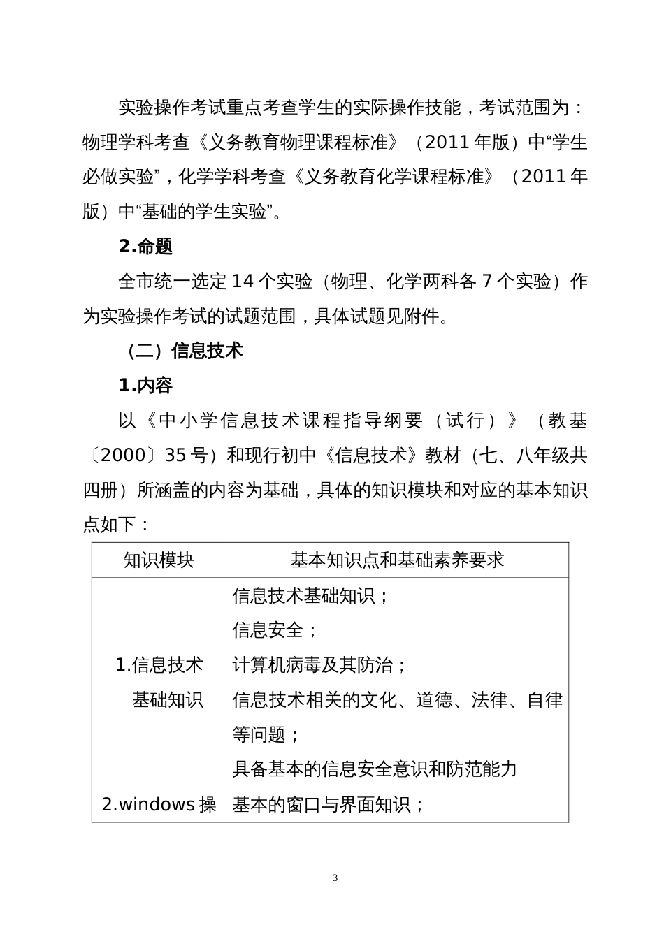 初中学业水平考试理化实验操作及信息技术考试实施方案_第3页