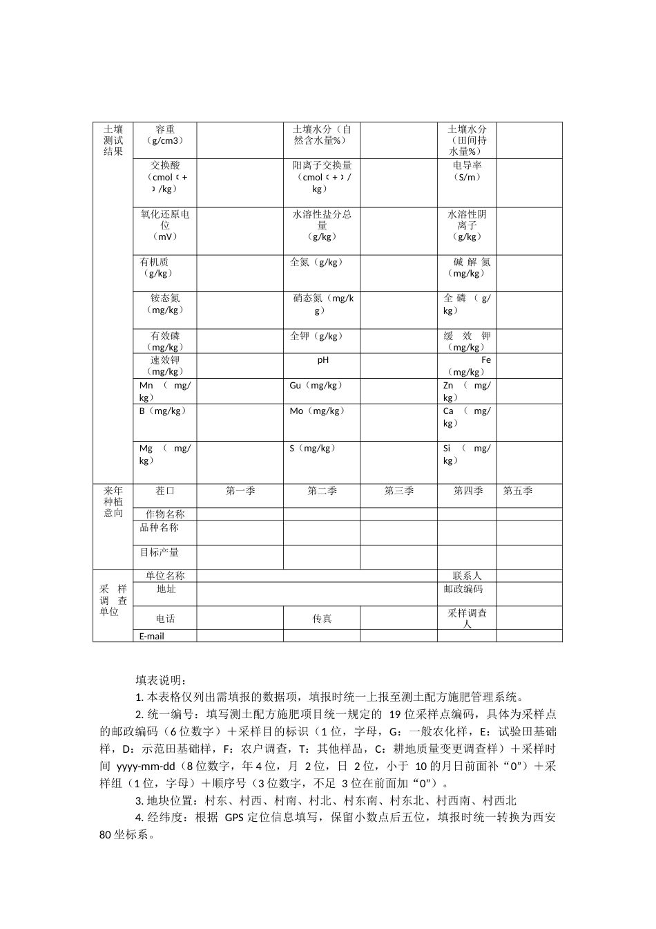 测土配方施肥采样地块基本情况汇总表_第2页