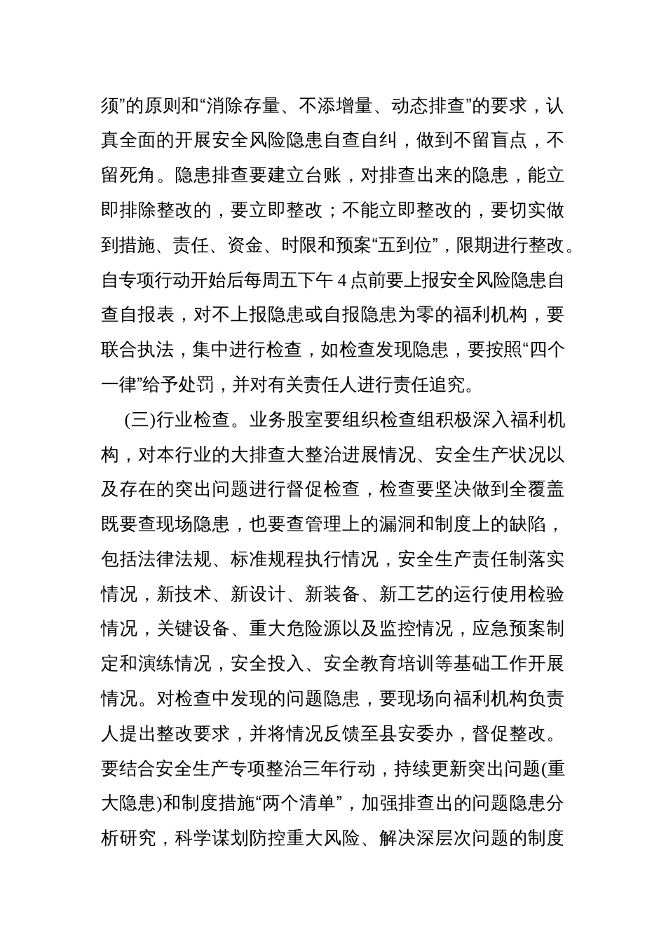 民政系统服务机构安全风险隐患大排查大整治专项行动方案_第3页