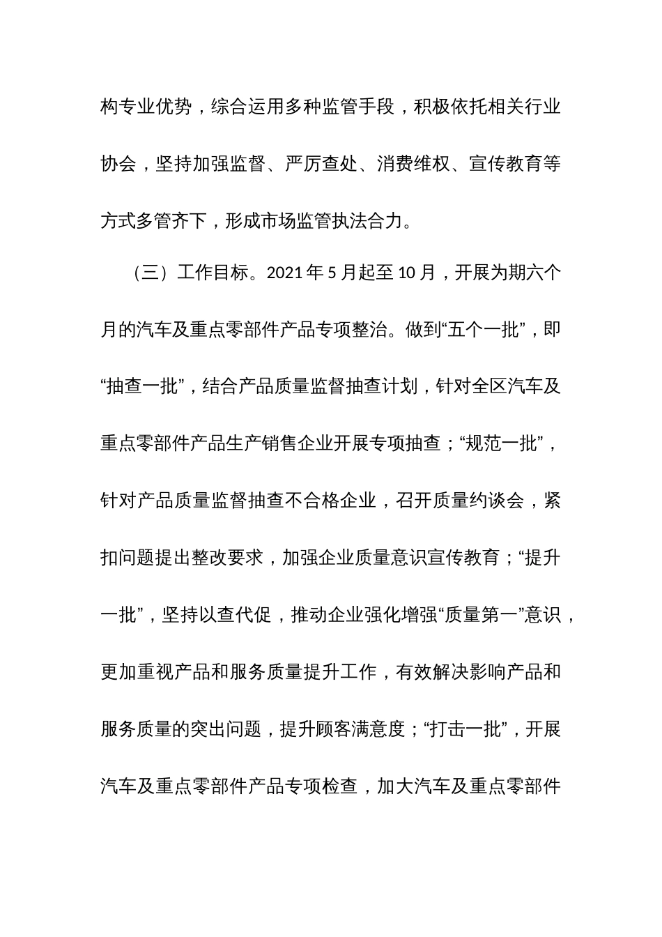 汽车及重点零部件产品专项整治行动方案_第3页