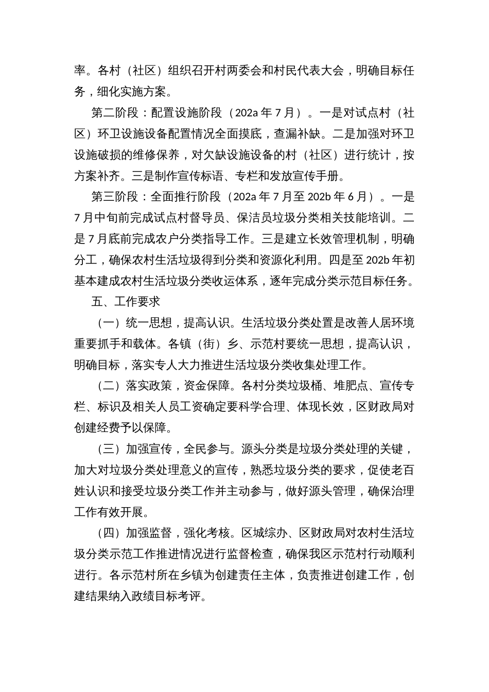 农村生活垃圾分类治理深入开展示范村建设方案_第3页