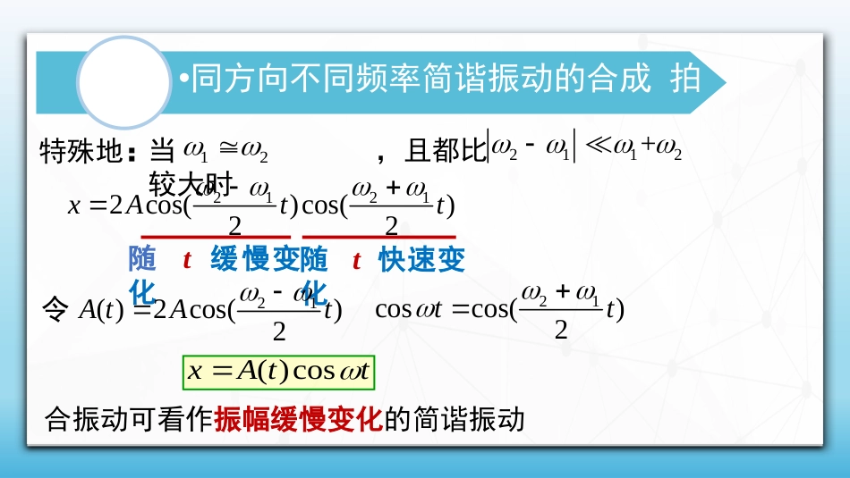 (60)--5.4.2 同方向不同频率简谐振动的合成_第2页