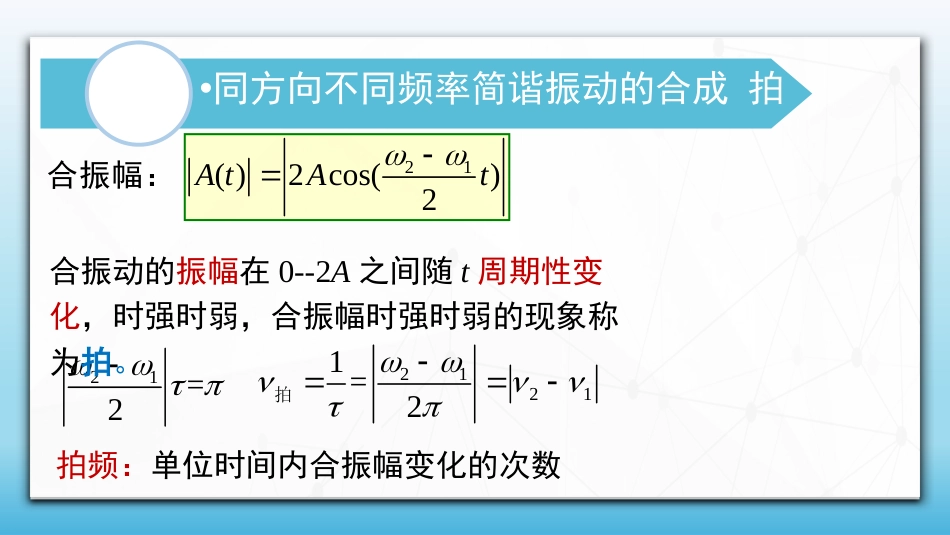 (60)--5.4.2 同方向不同频率简谐振动的合成_第3页