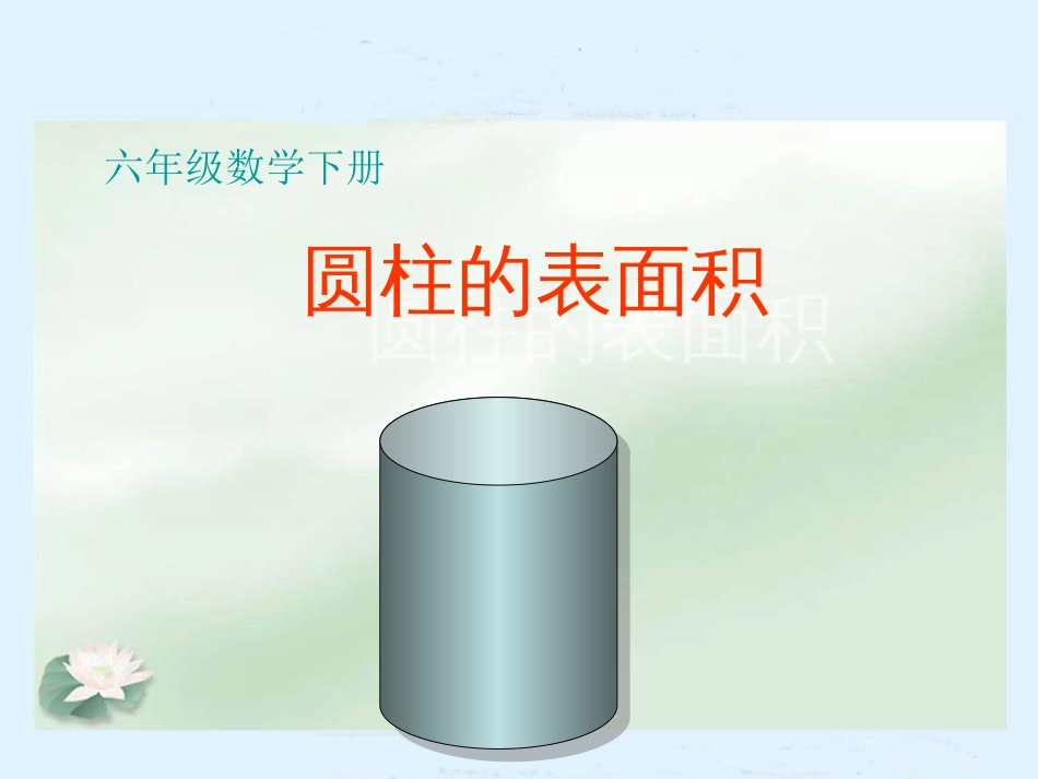 圆柱的表面积练习课._第1页