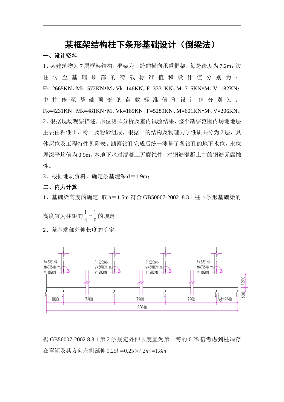 柱下条基设计倒梁法[13页]_第1页