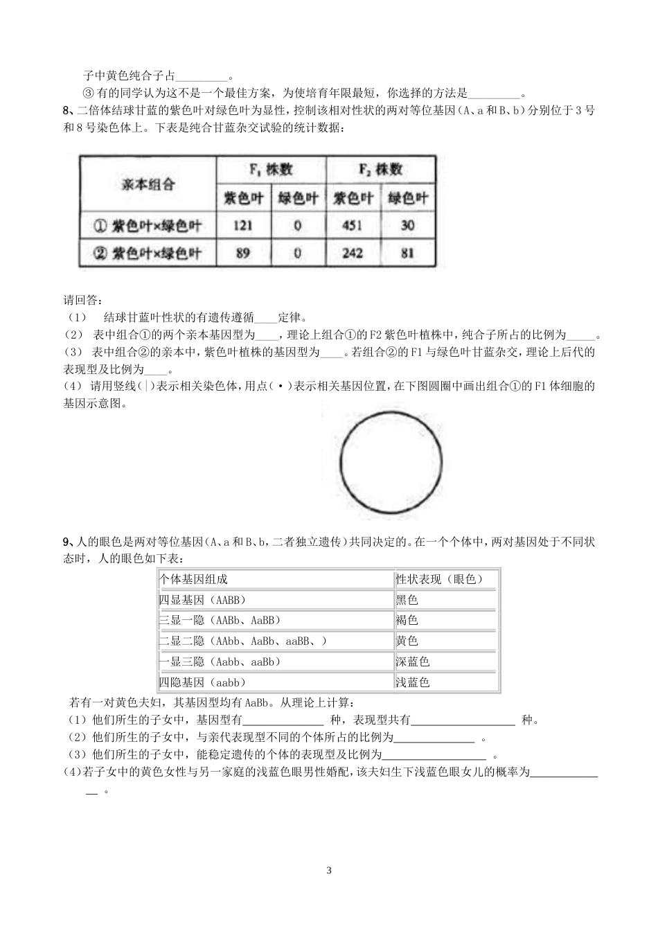 自由组合定律的应用9331的变式[9页]_第3页