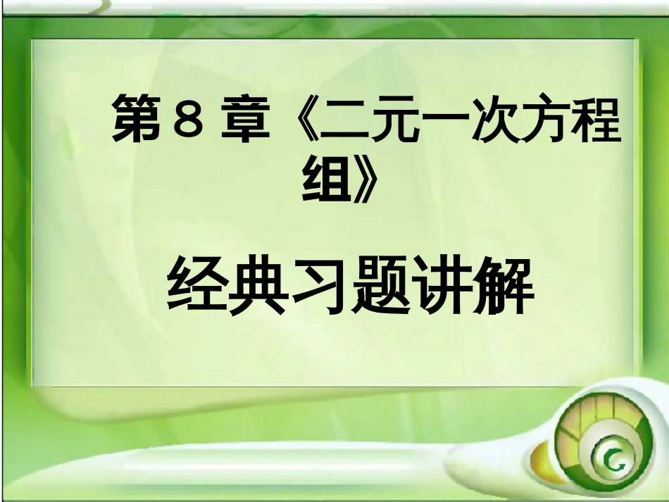 二元一次方程组经典习题讲解[41页]_第1页