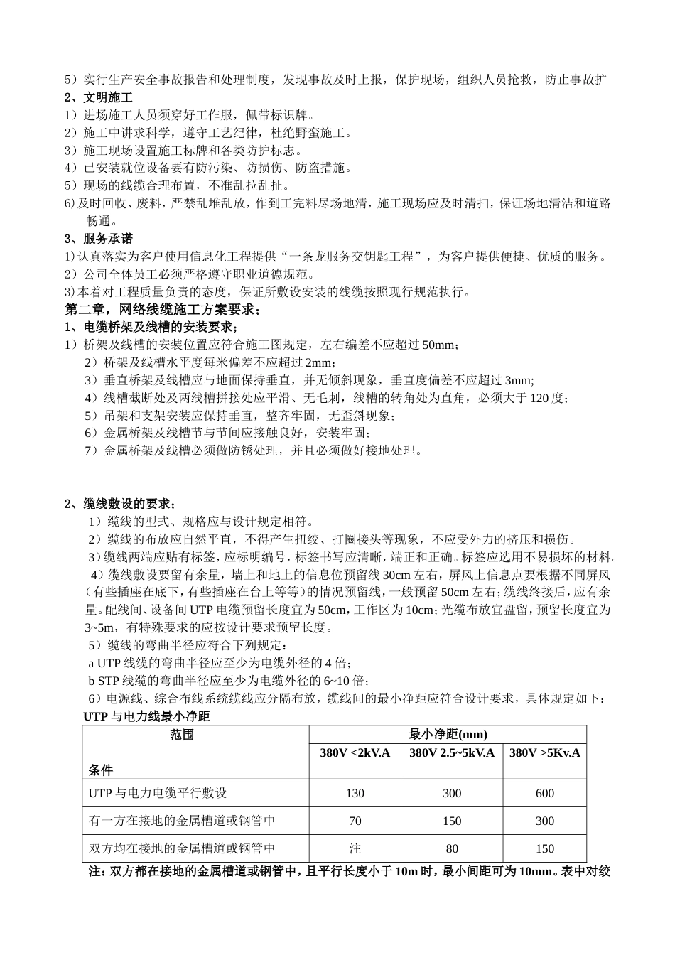 网络综合布线项目管理及施工要求方案[9页]_第2页