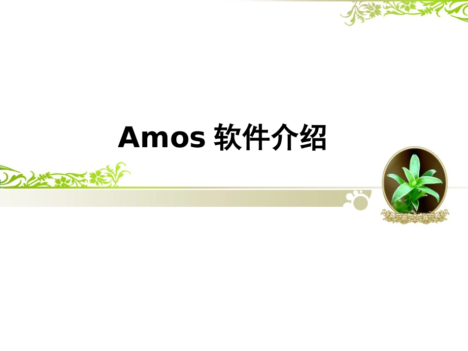 Amos软件介绍[40页]_第1页