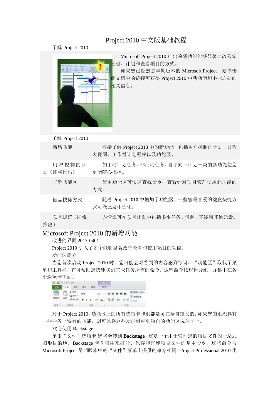 MicrosoftProject2010基础教程适合新手_第1页