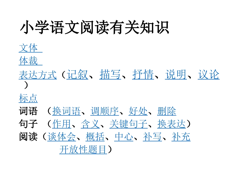 小学语文阅读复习[共37页]_第1页