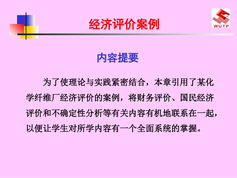 工程经济学经济评价案例分析[85页]_第1页