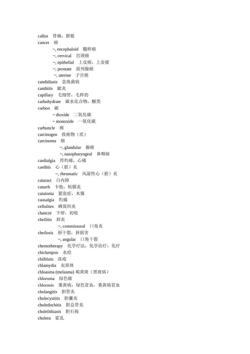 医学英语单词词汇表[37页]_第3页